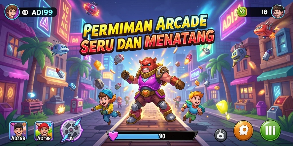 Screenshot gameplay ADI99 yang menampilkan aksi seru dalam permainan Arcade.