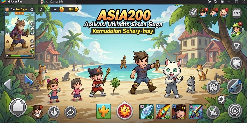 Tampilan antarmuka aplikasi ASIA200 yang rapi dan mudah digunakan.