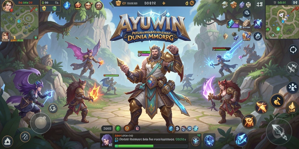 Tampilan gameplay AYUWIN yang menampilkan pertarungan epik antar pemain.
