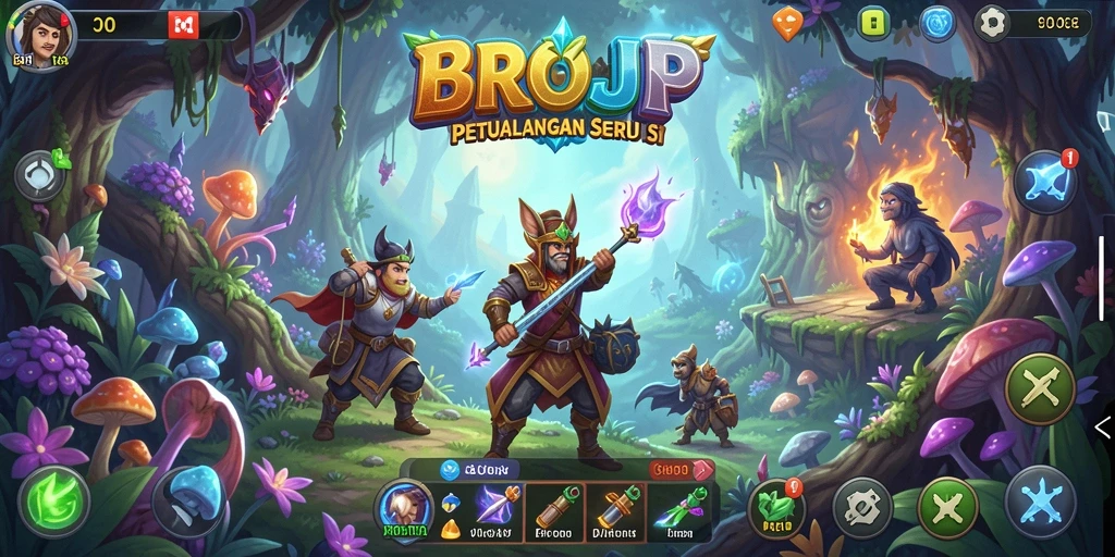 Tangkapan layar utama yang menampilkan aksi gameplay dalam RPG.
