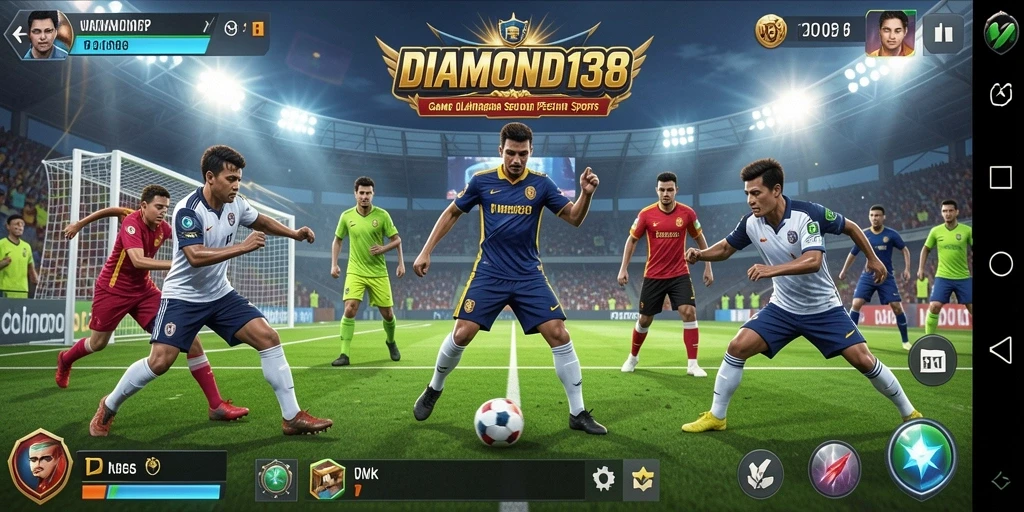 Tampilan gameplay seru dalam DIAMOND138 dengan aksi olahraga eksplosif.