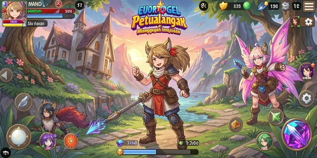 Gameplay menarik EUROTOGEL dengan karakter anime yang beragam.
