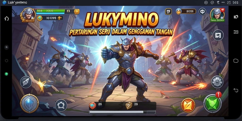 Tampilan gameplay LUKYMINO yang penuh aksi dan menegangkan.