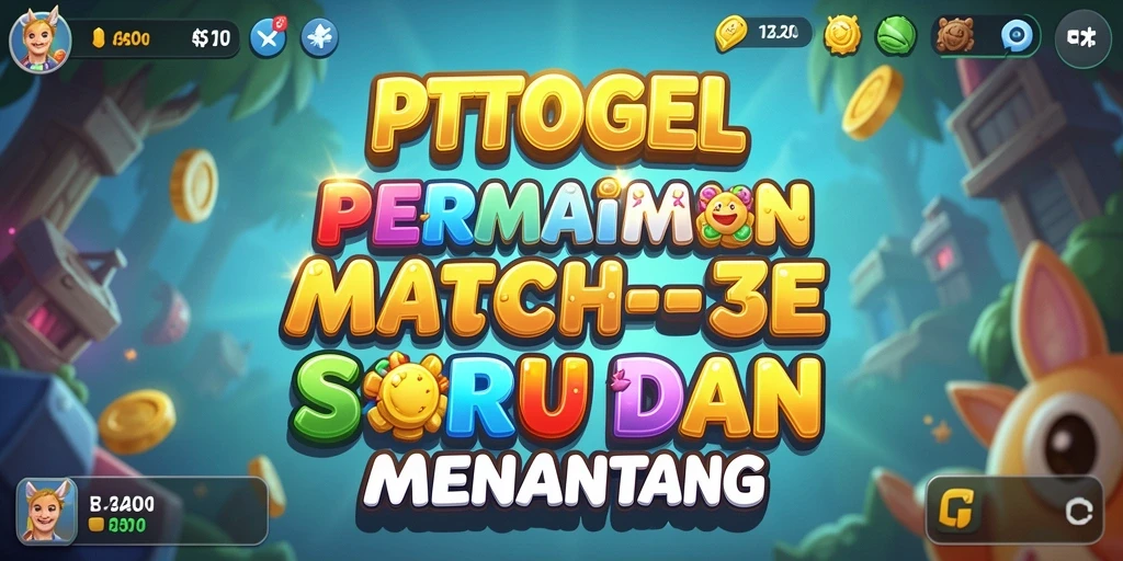 Tampilan gameplay seru dari PTTOGEL dengan tantangan Match-3.