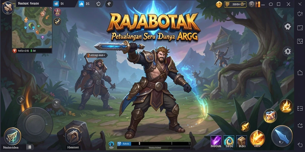 Tangkapan layar menampilkan aksi seru dalam game ARPG RAJABOTAK.
