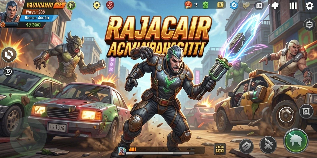Tampilan gameplay mendebarkan di RAJACAIR, penuh aksi dan strategi.