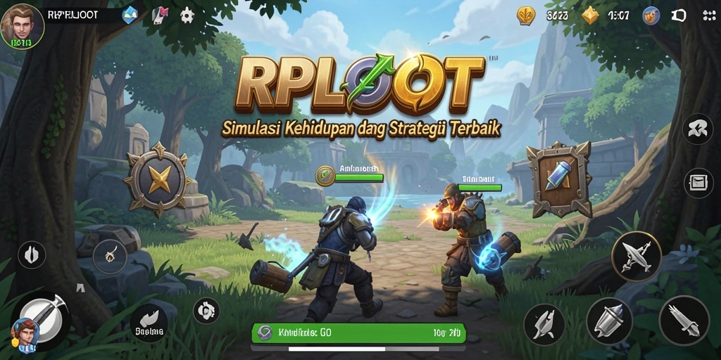 Screenshot dari gameplay RPLOOT menampilkan interaksi dan aktivitas menarik.