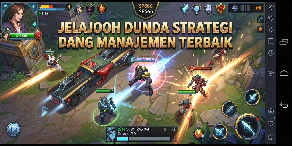 Tangkapan layar SP666 menampilkan aksi strategi yang mendebarkan.