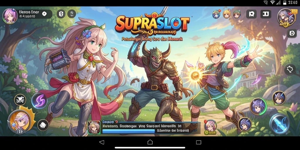 Tampilan gameplay yang dinamis dan karakter Anime yang memukau.