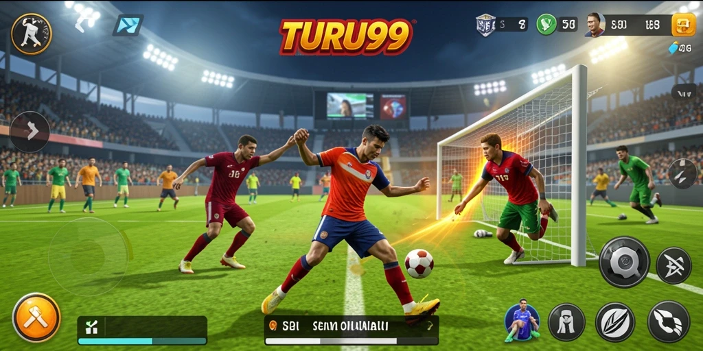 Screenshot gameplay TURU99 yang menunjukkan aksi olahraga seru.