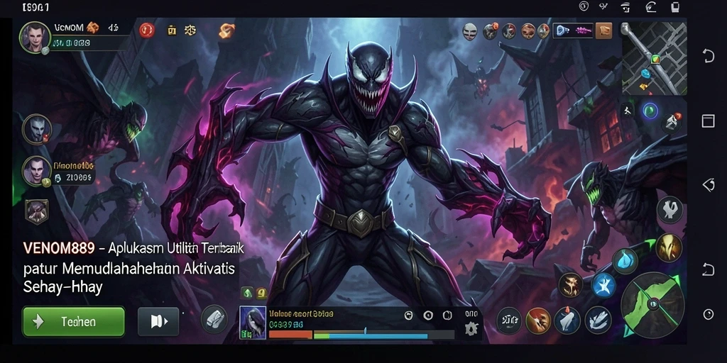 Tampilan antarmuka VENOM889 yang sederhana dan fungsional.