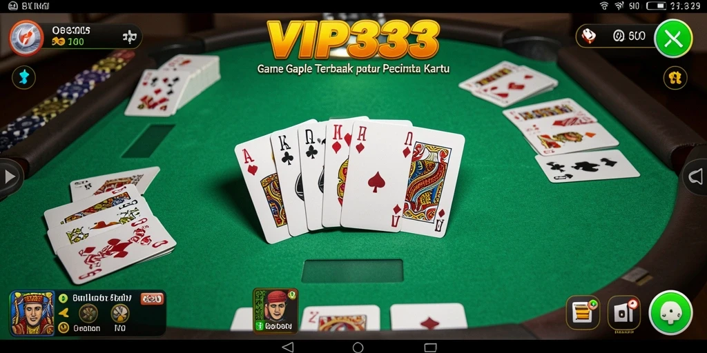 Screenshot utama gameplay Gaple yang menarik dan menantang.