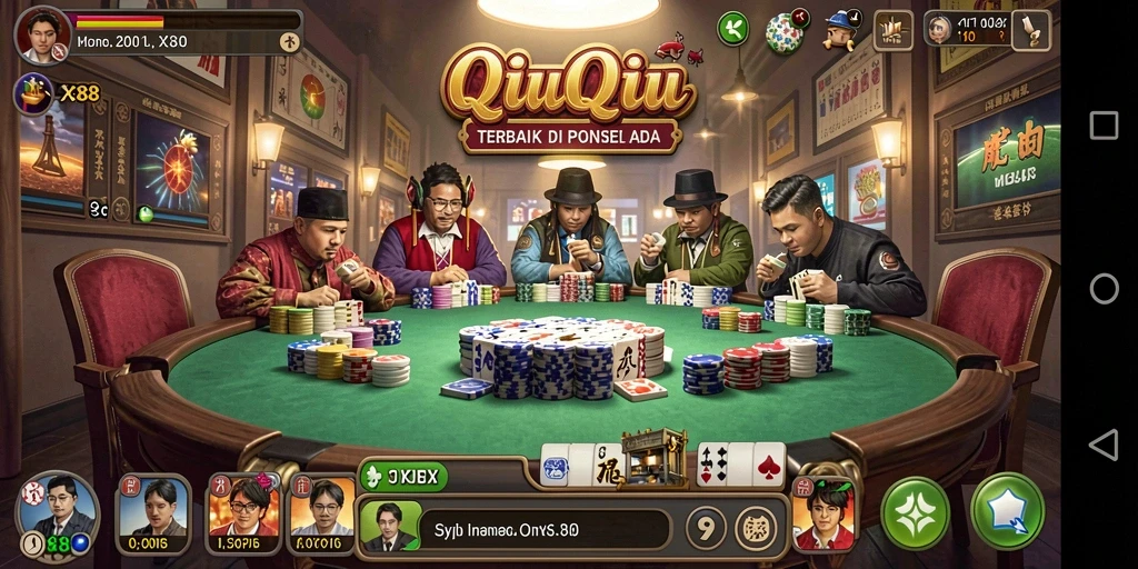 Gameplay QiuQiu yang seru dalam X88, penuh strategi dan keseruan.